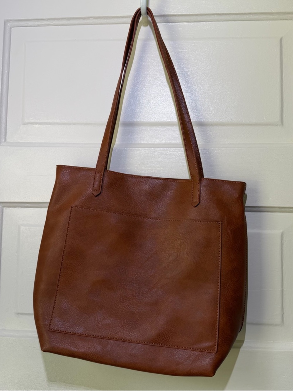 Classic Brown Tote Bag - Women's Shoulder/Crossbody